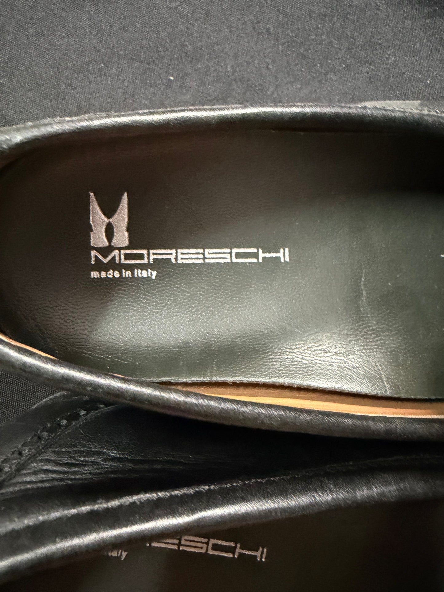 Moreschi Black Woven Leather Loafers – Made in Italy