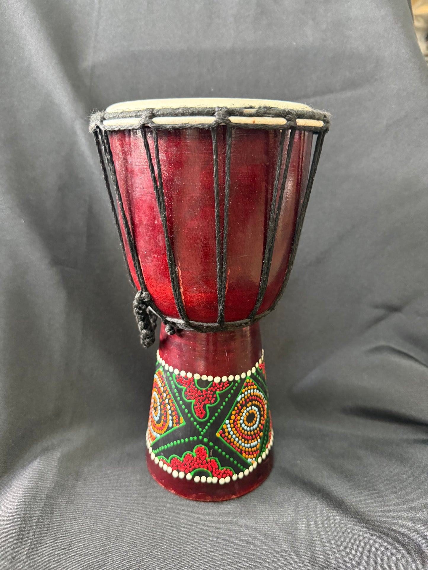Hand-painted Wooden Djembe Drum