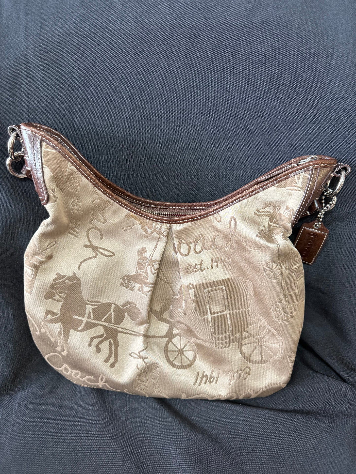 Coach Horse & Carriage Brown Shoulder Bag