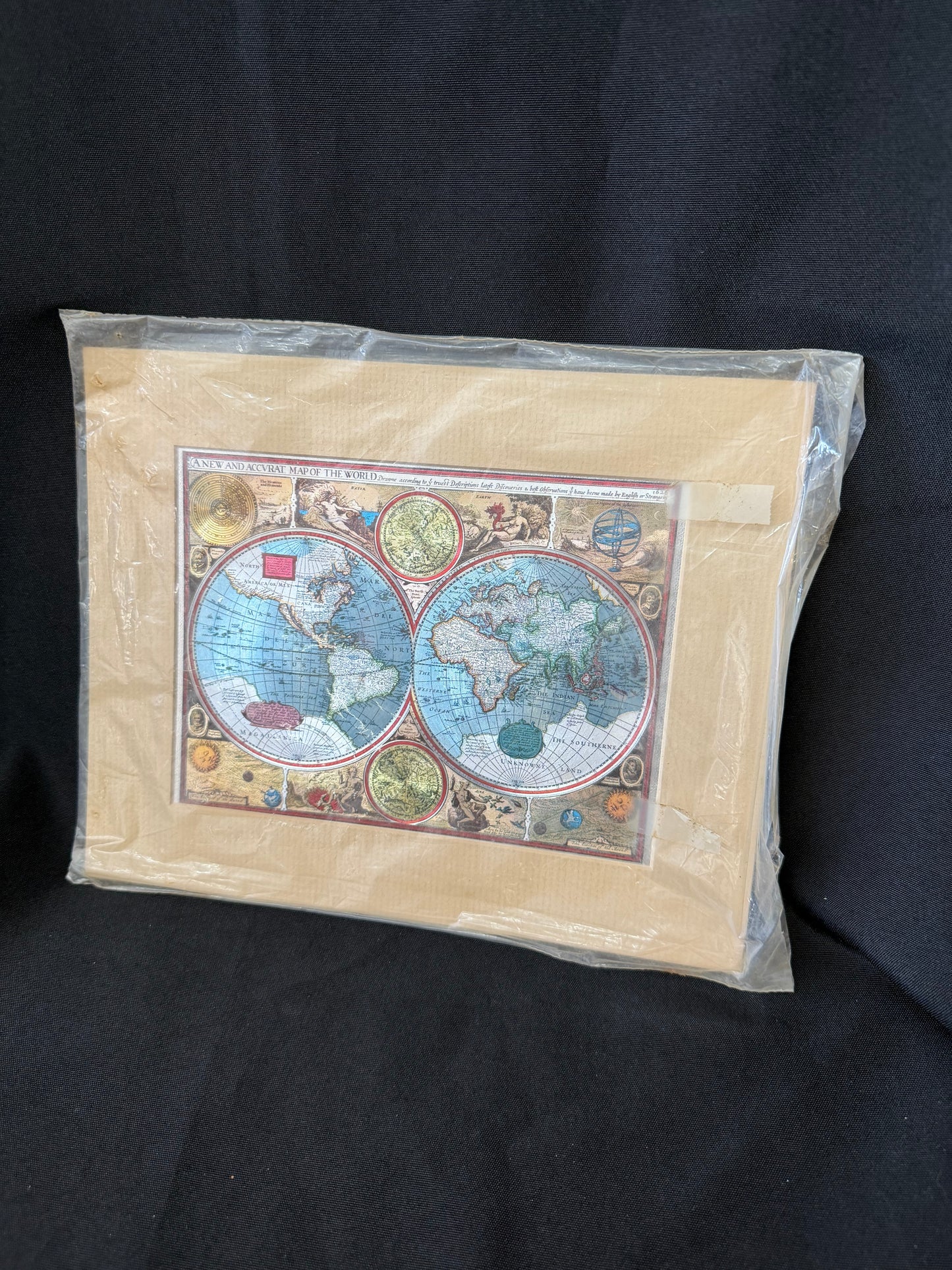 "A New and Accvrat Map of the World" — 1626 Foiled Reproduction World Map