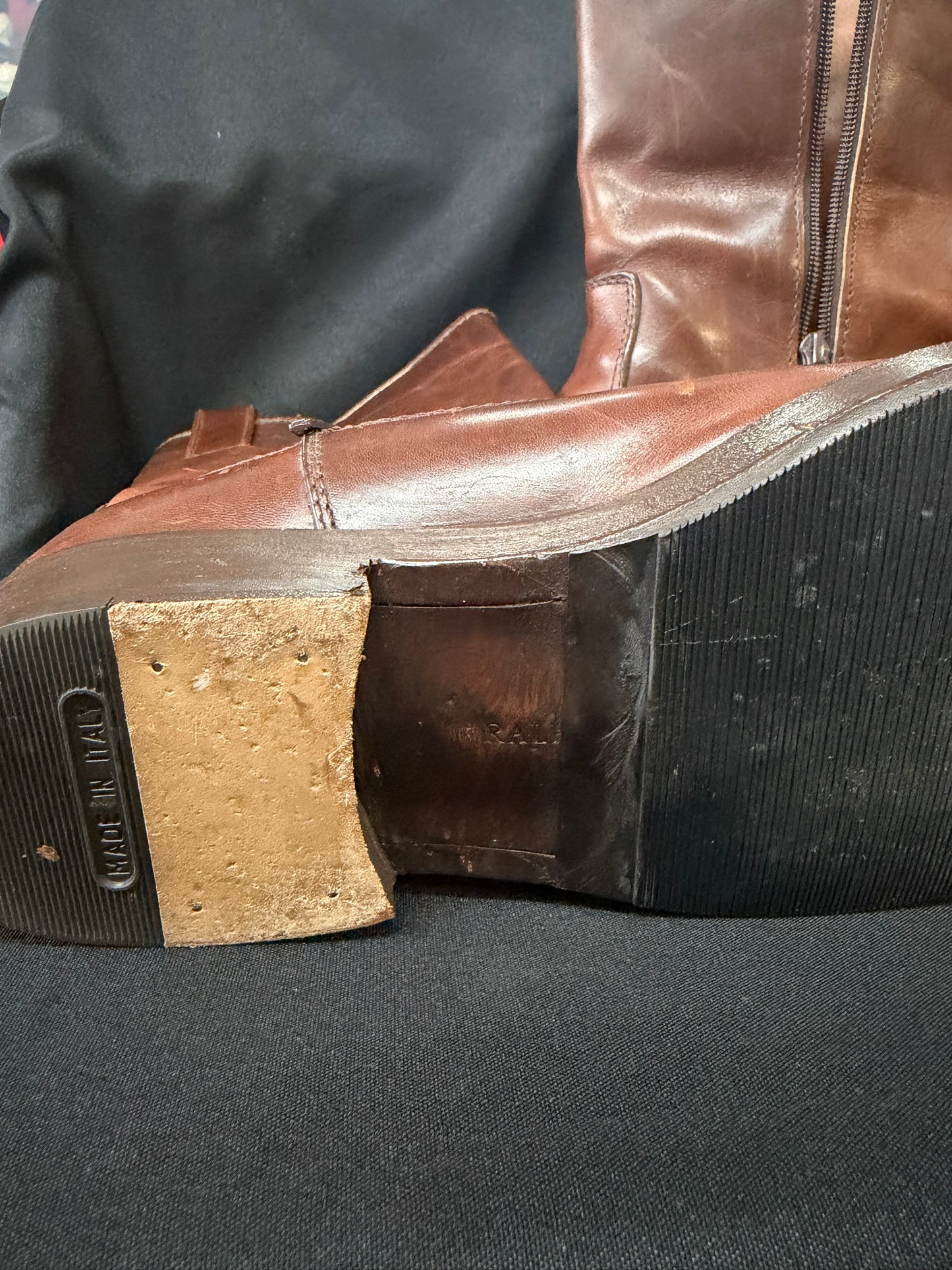 Brown Leather Boots by Ralph Lauren - Made in Italy