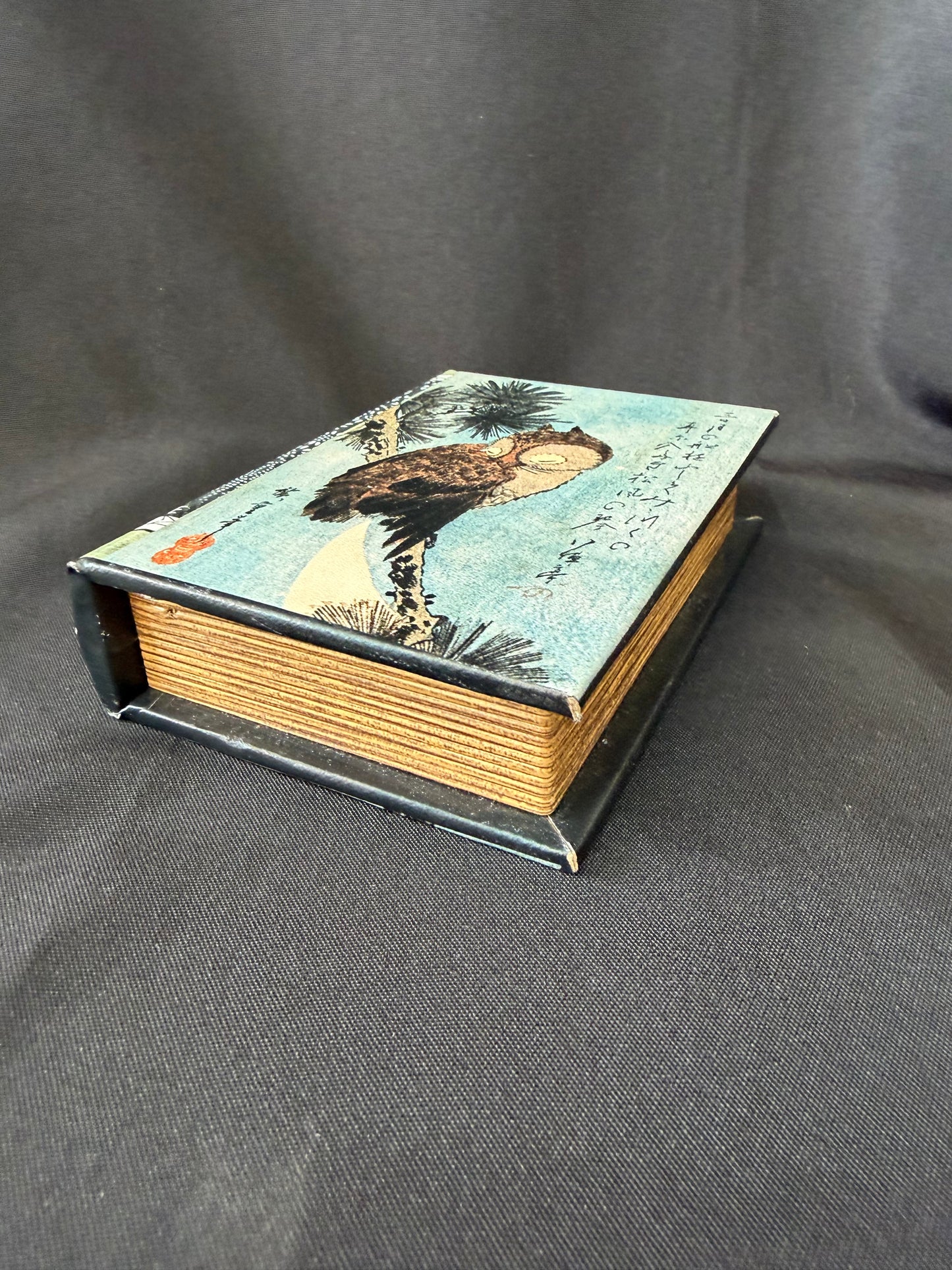 "Brown Owl on a Pine Branch" Book Box - By Utagawa Hiroshige