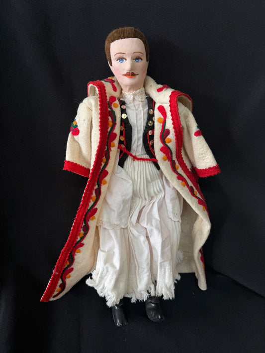 Hungarian Man Doll in Traditional Celebration Costume