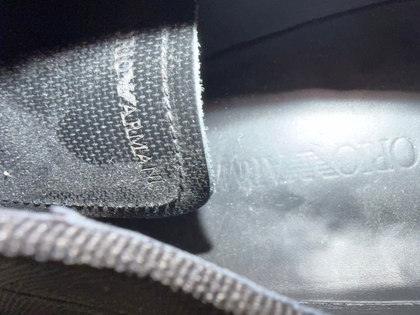 Emporio Armani Black Textured Dress Shoes (EU 7.5 / US 8-8.5)