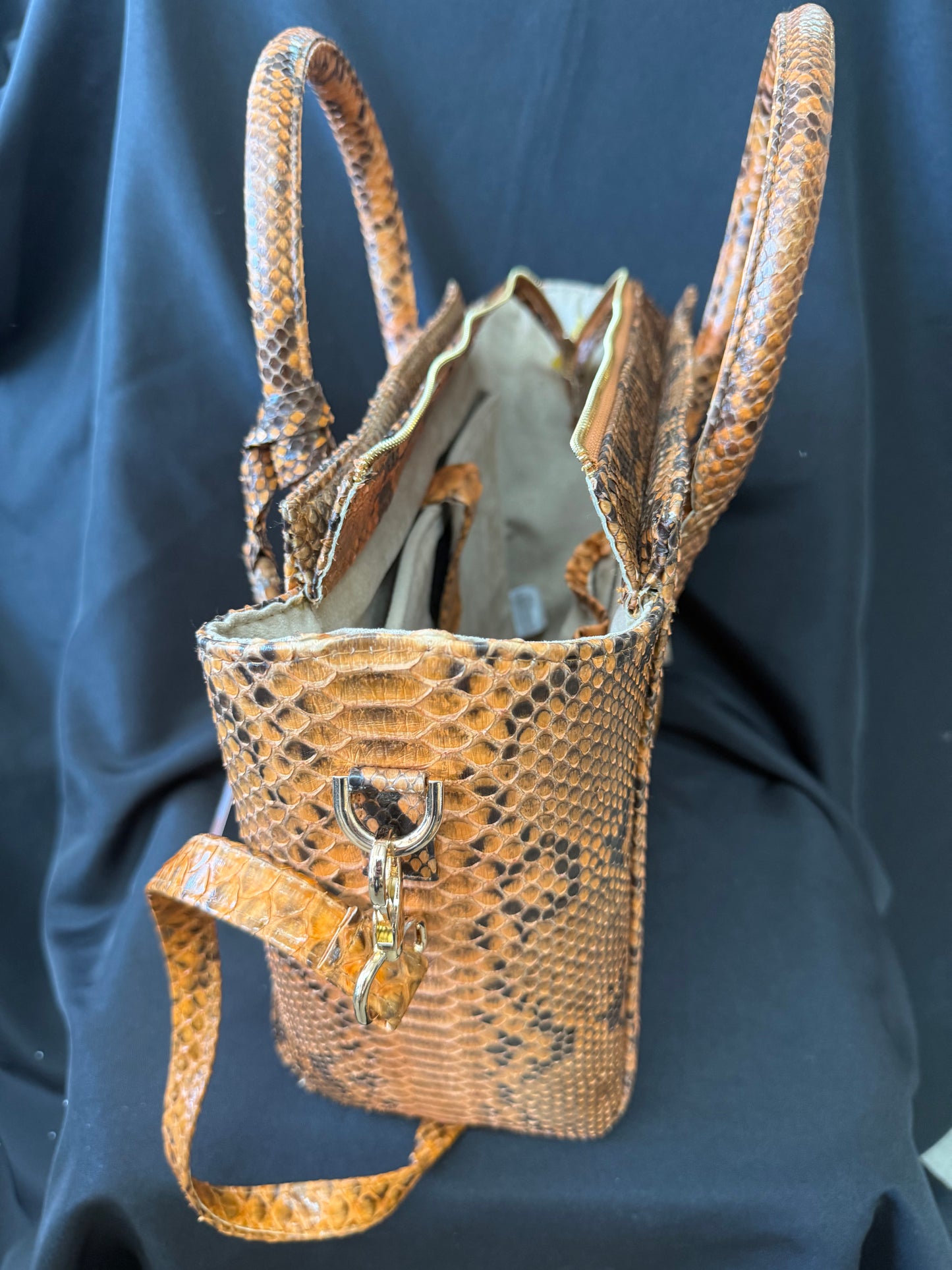 Grand Pelle — Genuine Python Leather Tote Bag