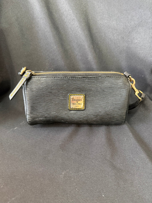 Dooney & Bourke Small Leather Handbag - Black Textured Leather