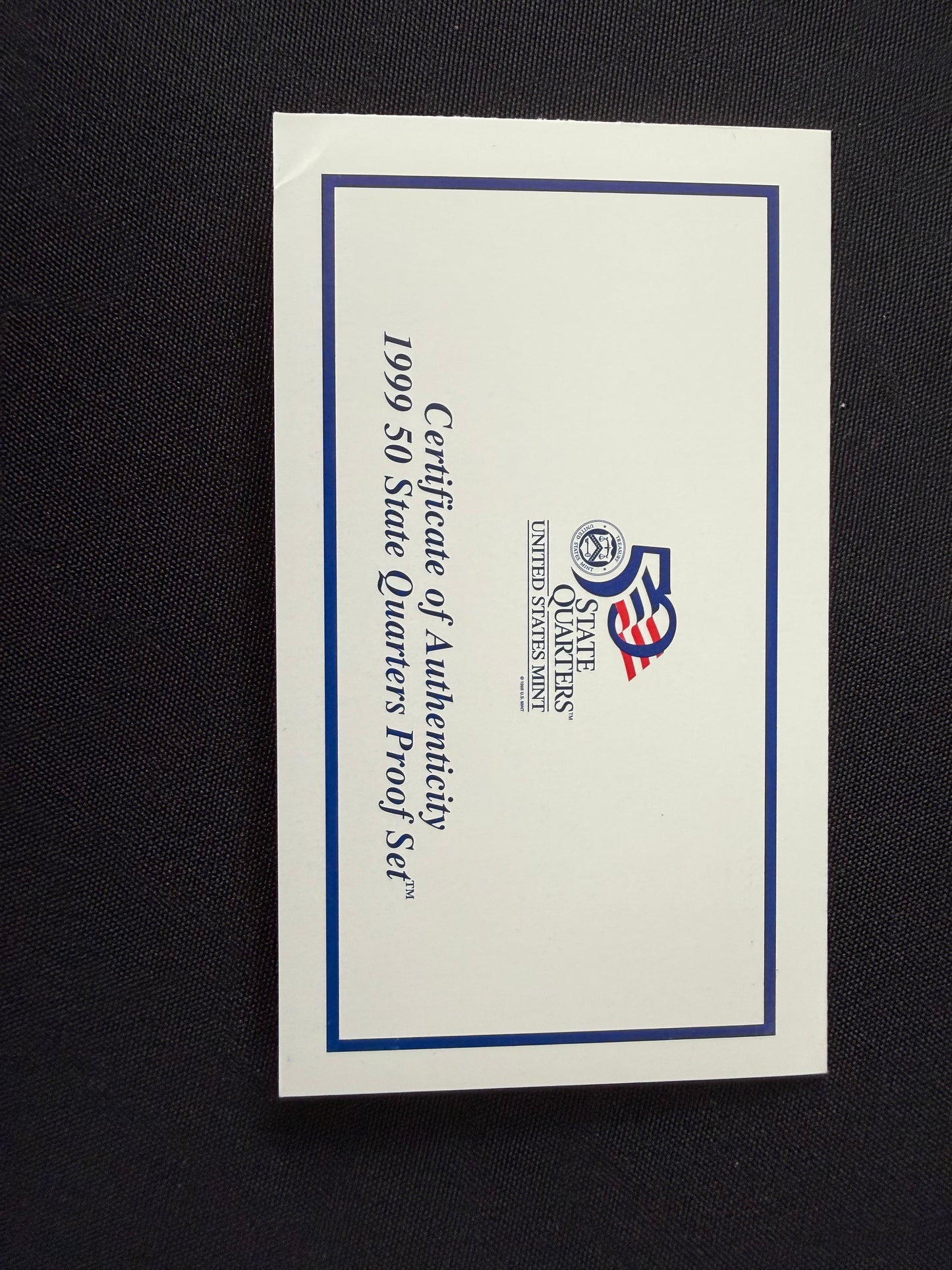 United States Mint 50 State Quarters Proof Set - 1999