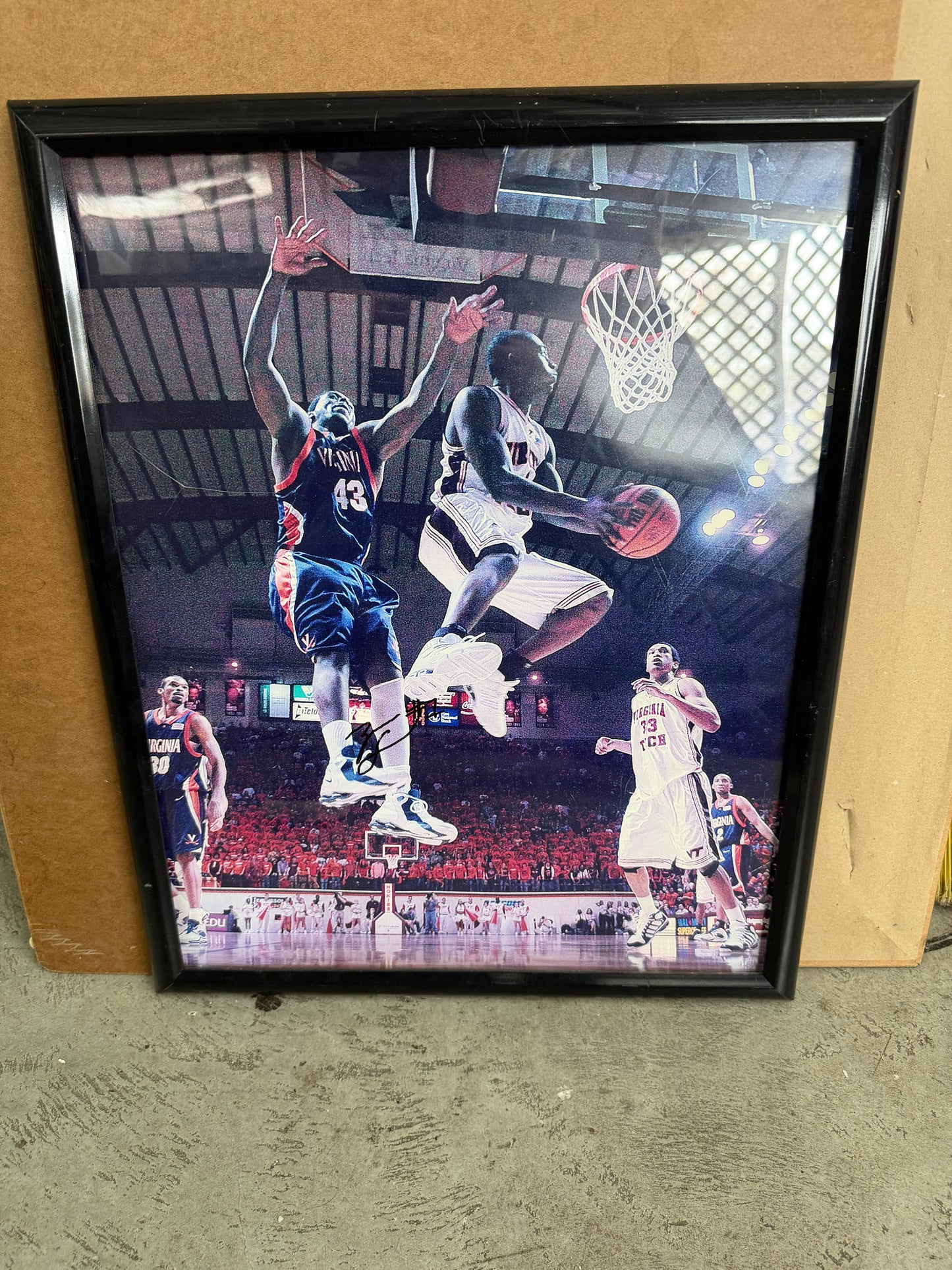 Virginia Tech vs. UVA basketball poster (autographed)