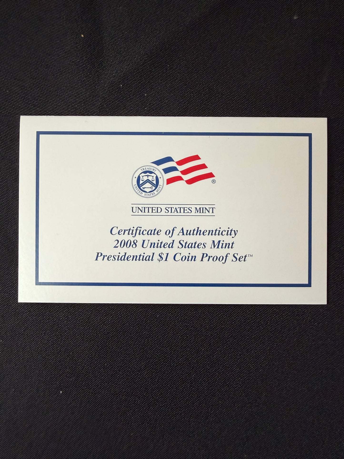 United States Mint Presidential $1 Coin Proof Set - 2008