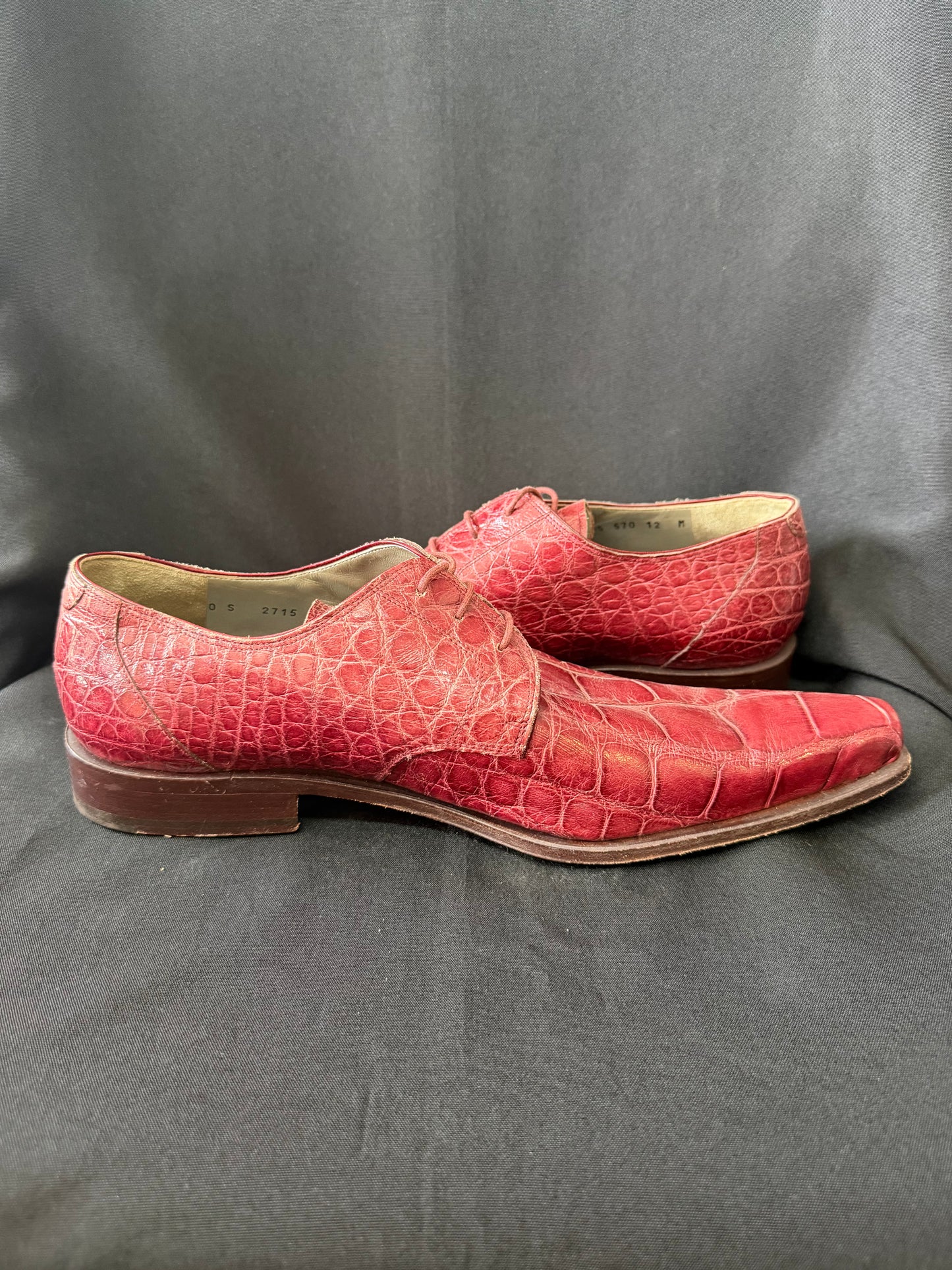Mauri — Genuine Alligator Italian Dress Shoes in Red