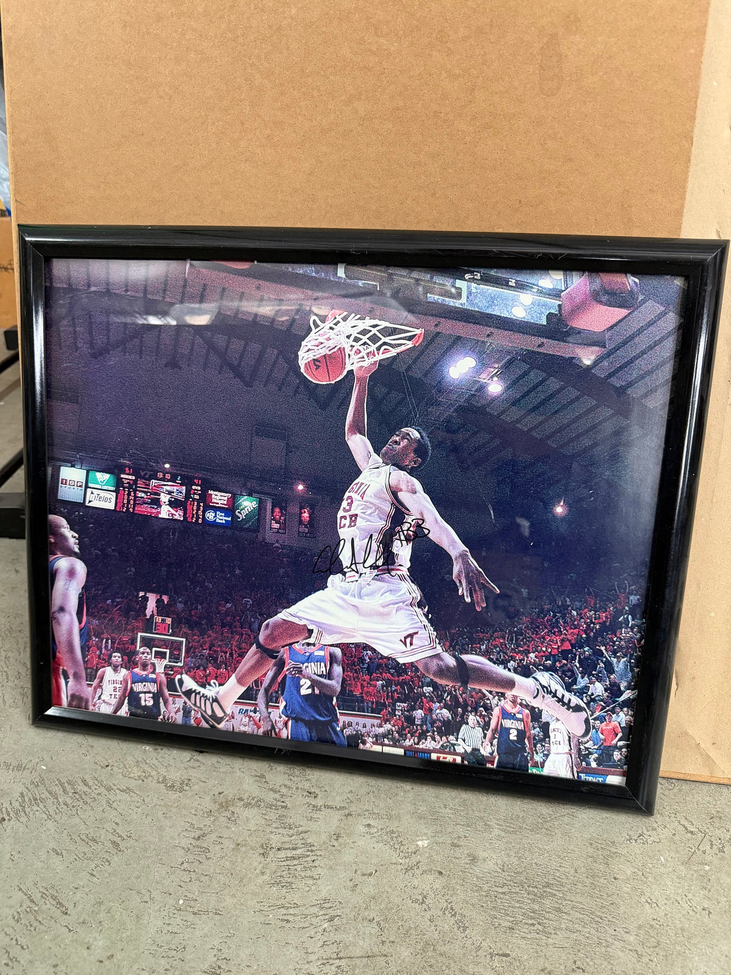 Virginia Tech vs. UVA basketball poster (autographed)