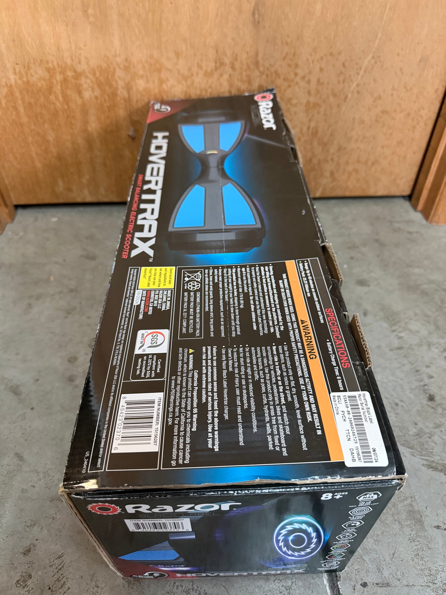 Razor Black Label Hovertrax- Black with Decals, Self- balancing Electric Scooter