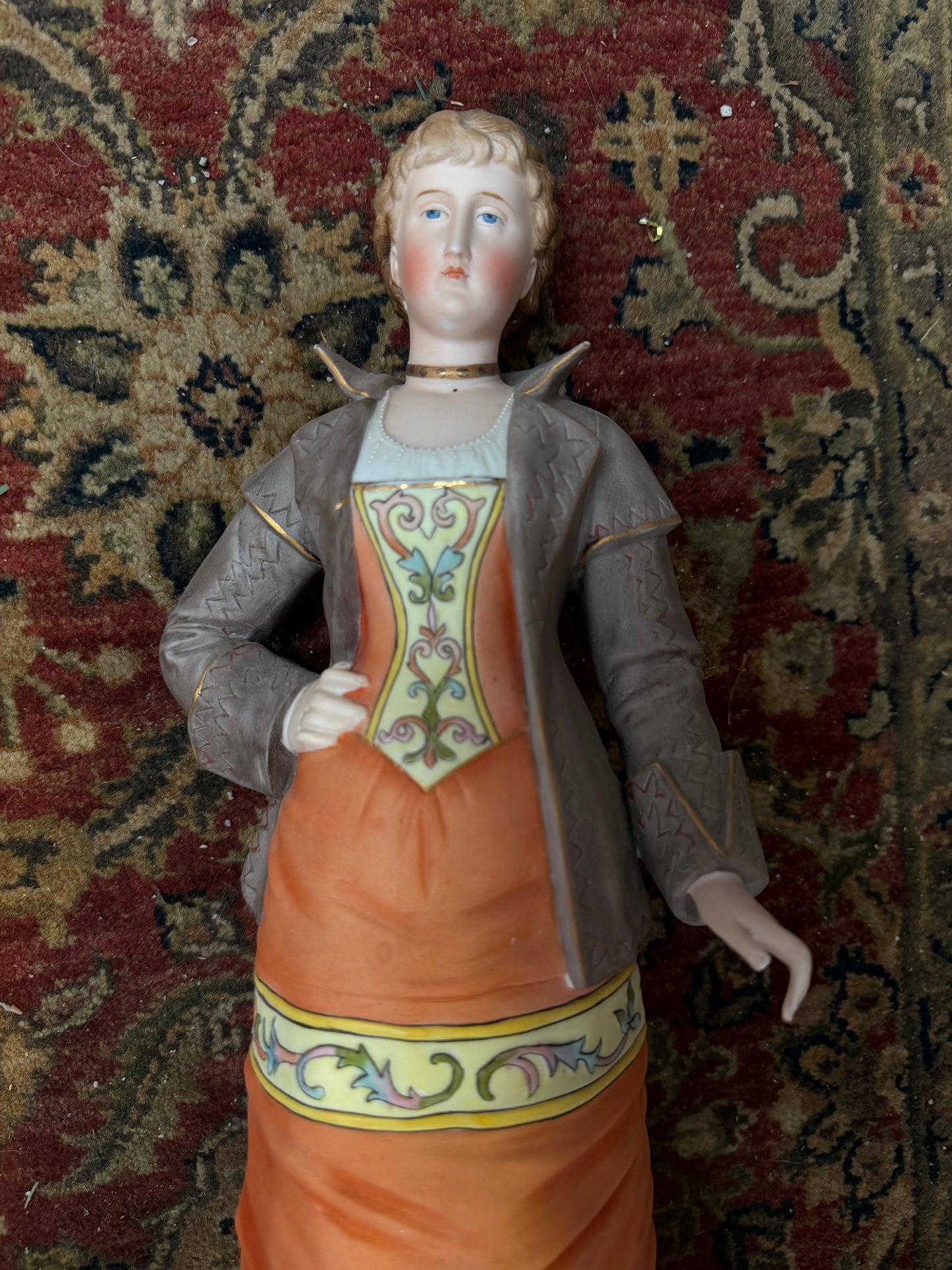 Vintage Porcelain Figurine - Woman in Dress (~19")