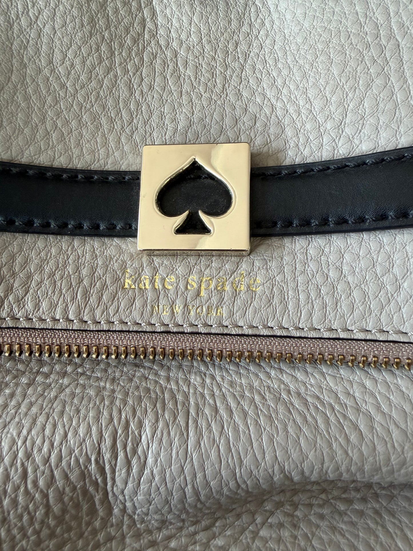 Kate Spade Houston Street Maria Leather Crossbody, Clocktower (Taupe)