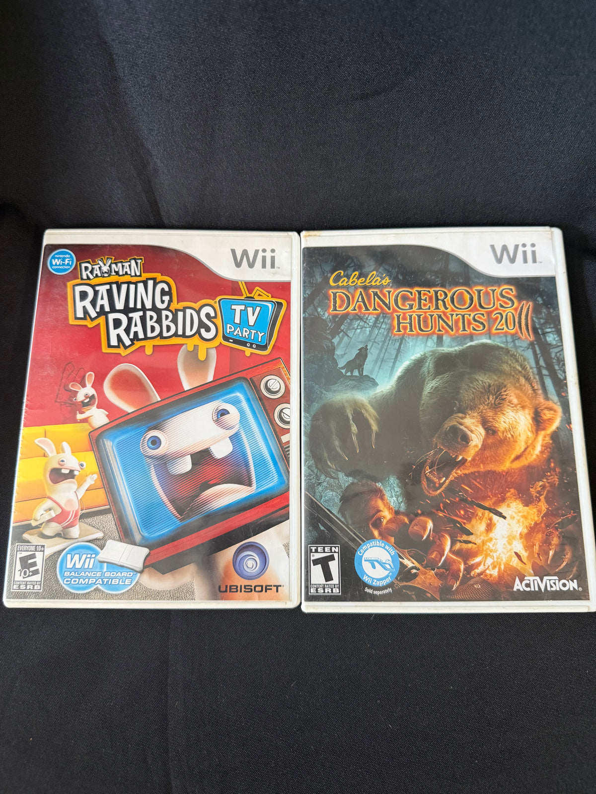 Cabela’s Dangerous Hunts 2011 & Rayman Raving Rabbids: TV Party (Nintendo Wii) — Set of 2