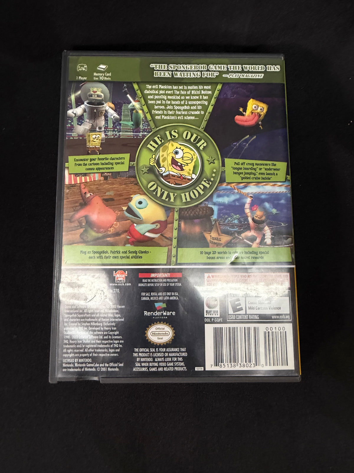 Spongebob Squarepants Battle for Bikini Bottom (Nintendo Game Cube)