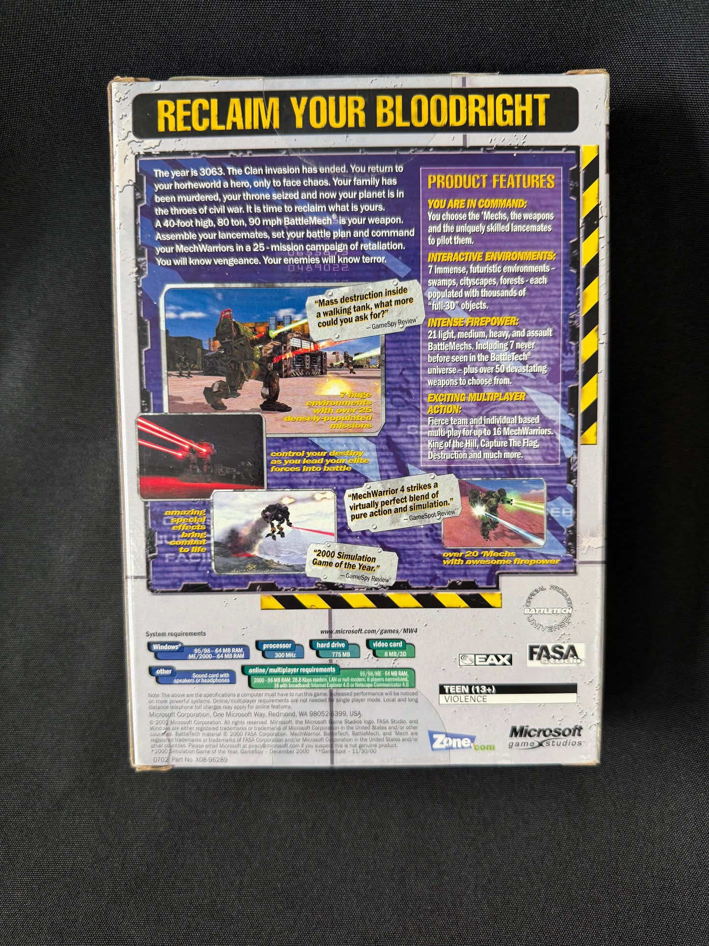 MechWarrior 4: Vengeance (PC, 2000, Sealed In Box)