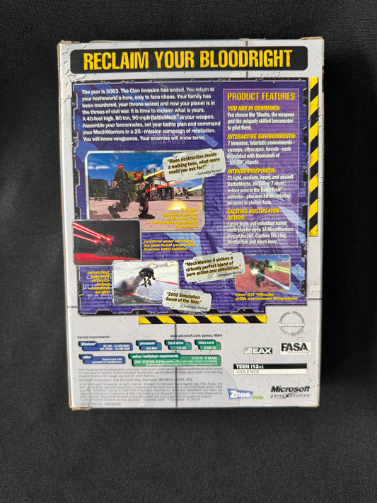 MechWarrior 4: Vengeance (PC, 2000, Sealed In Box)
