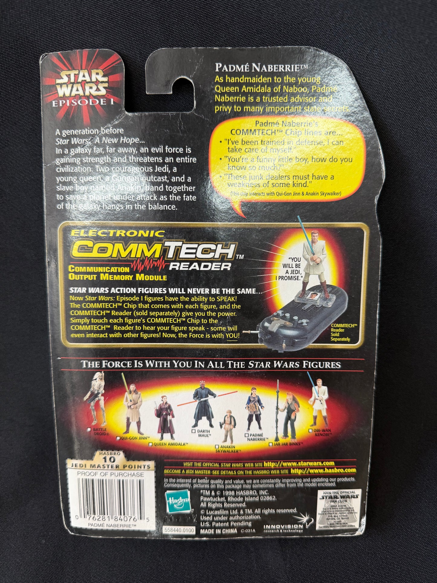 Star Wars Episode 1 — Padme Naberrie Action Figure with CommTech Chip (1998)