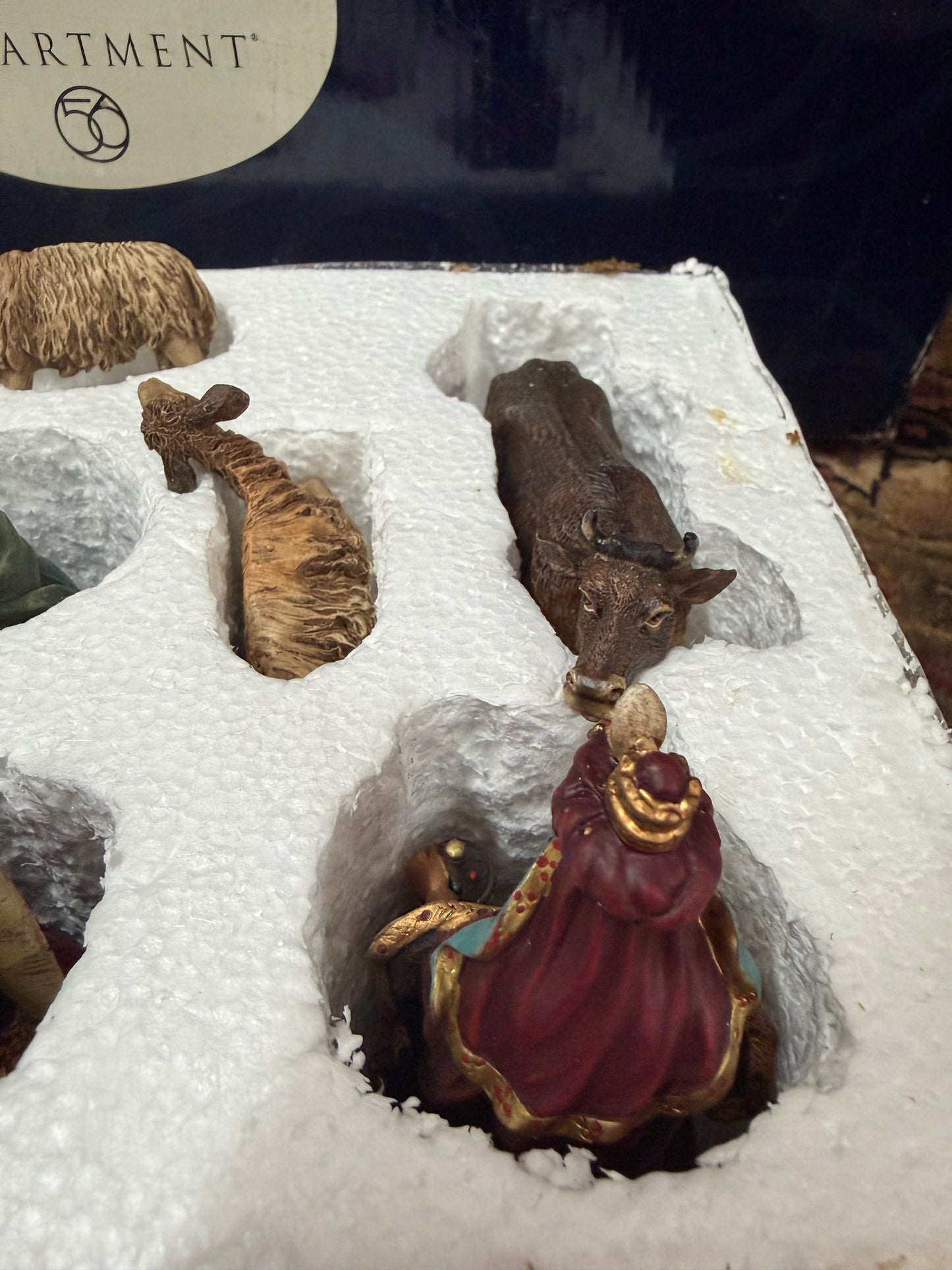 Vintage Department 56 Neapolitan “A Child is Born” 10-Piece Nativity Set