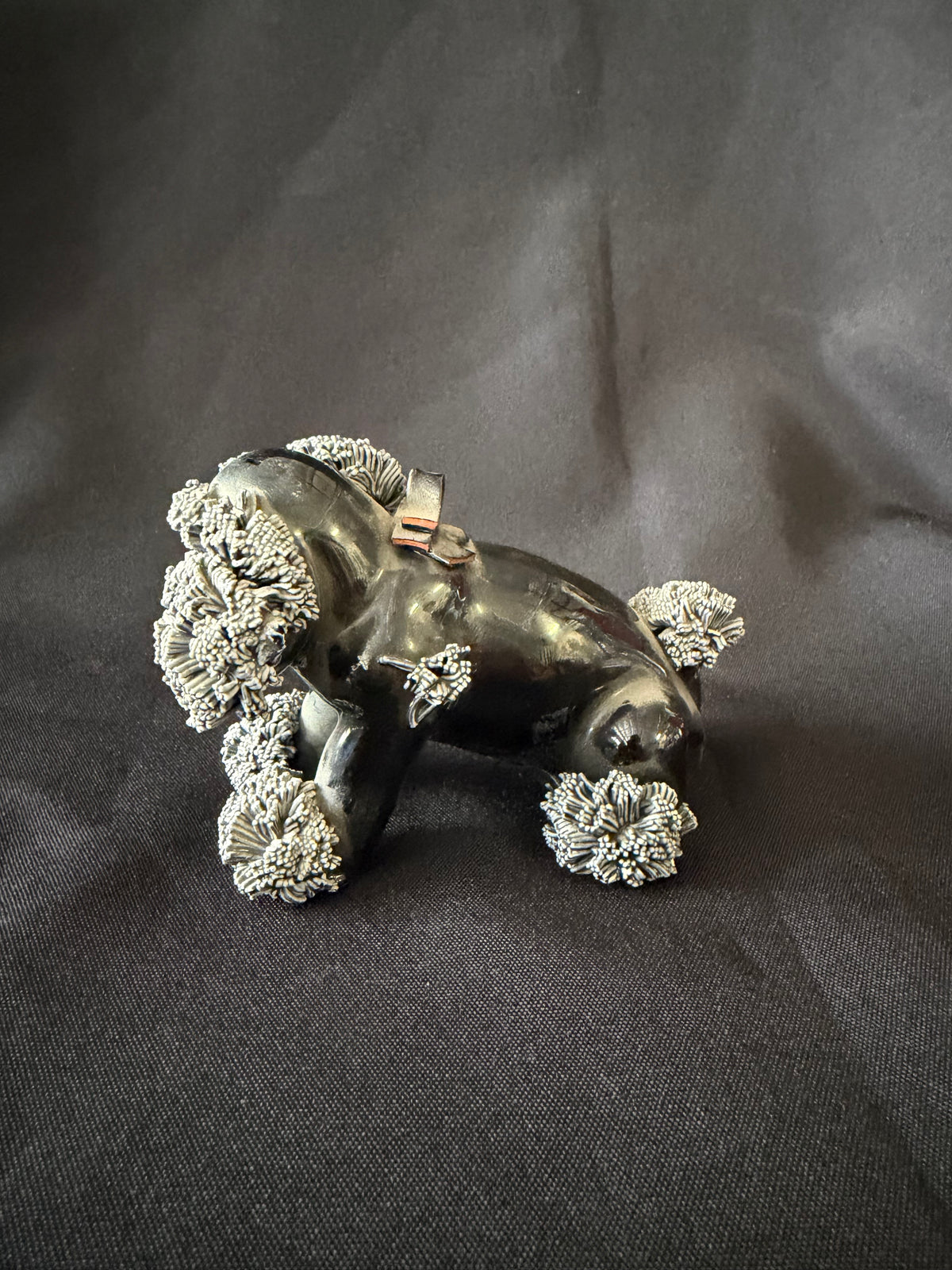 Vintage Japan — Black Spaghetti Poodle Porcelain Figurine