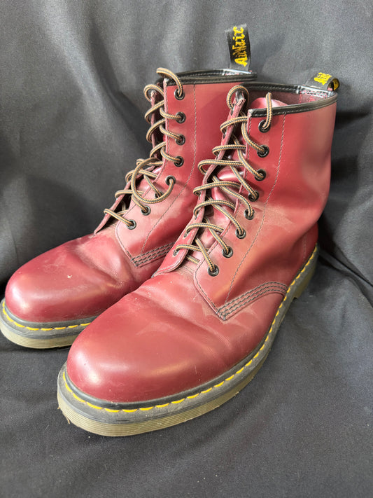 Dr. Martens Leather Boots - 1460 Smooth Cherry Red 8-Eye
