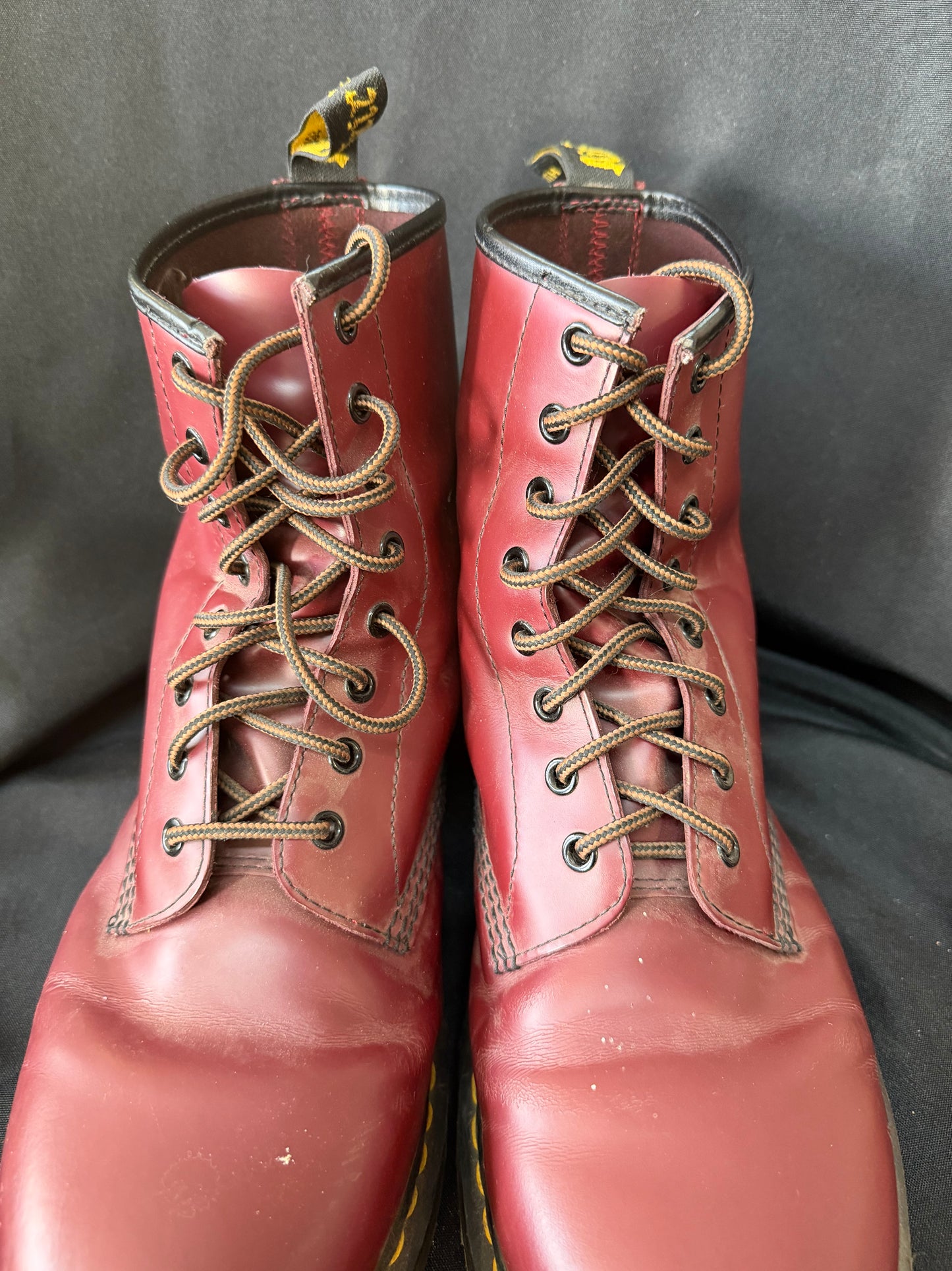 Dr. Martens Leather Boots - 1460 Smooth Cherry Red 8-Eye
