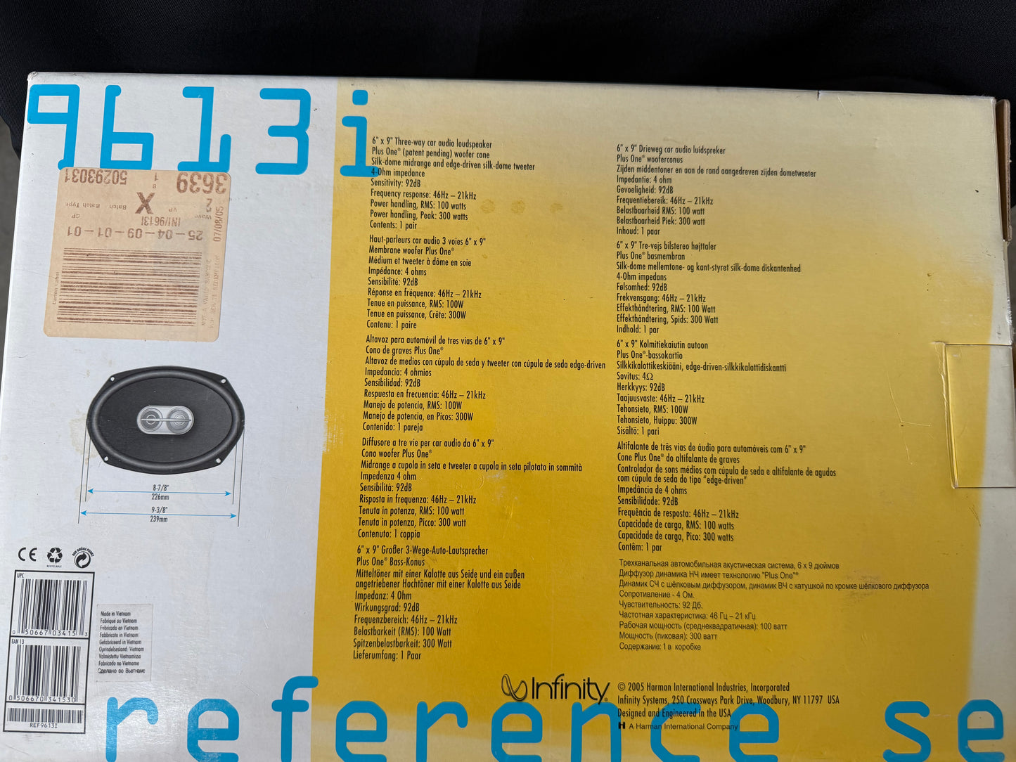 Infinity 9613i Reference Series Car Speakers - 6" x 9"