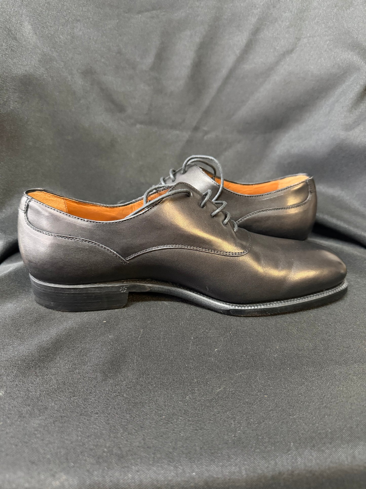 Black Leather Ralph Lauren Oxford Shoes