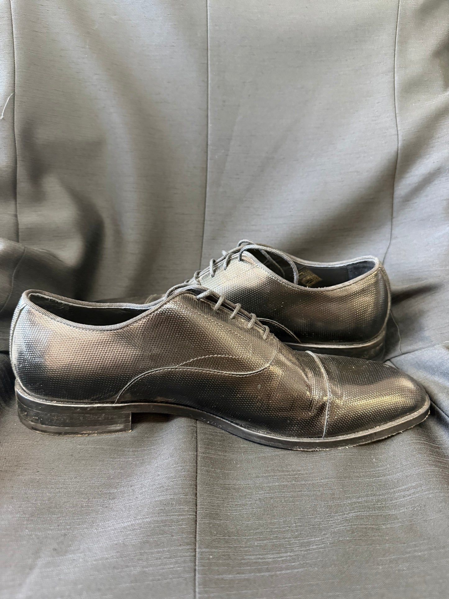 Emporio Armani Black Textured Dress Shoes (EU 7.5 / US 8-8.5)