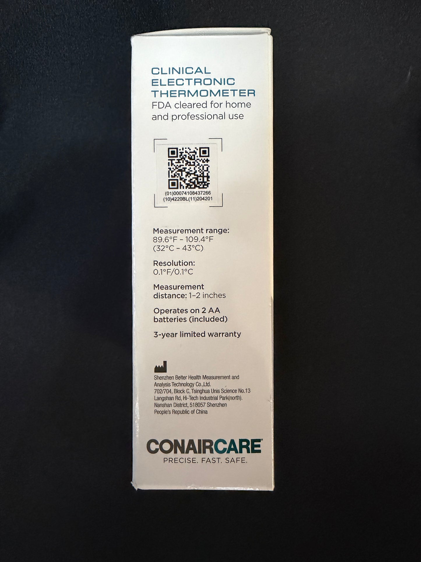 ConairCare Infrared Thermometer for Forehead - tested