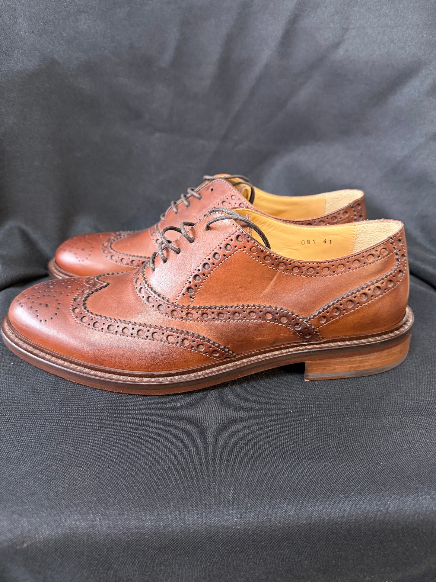 Sebastion Brown Leather Brogue Oxford Shoes