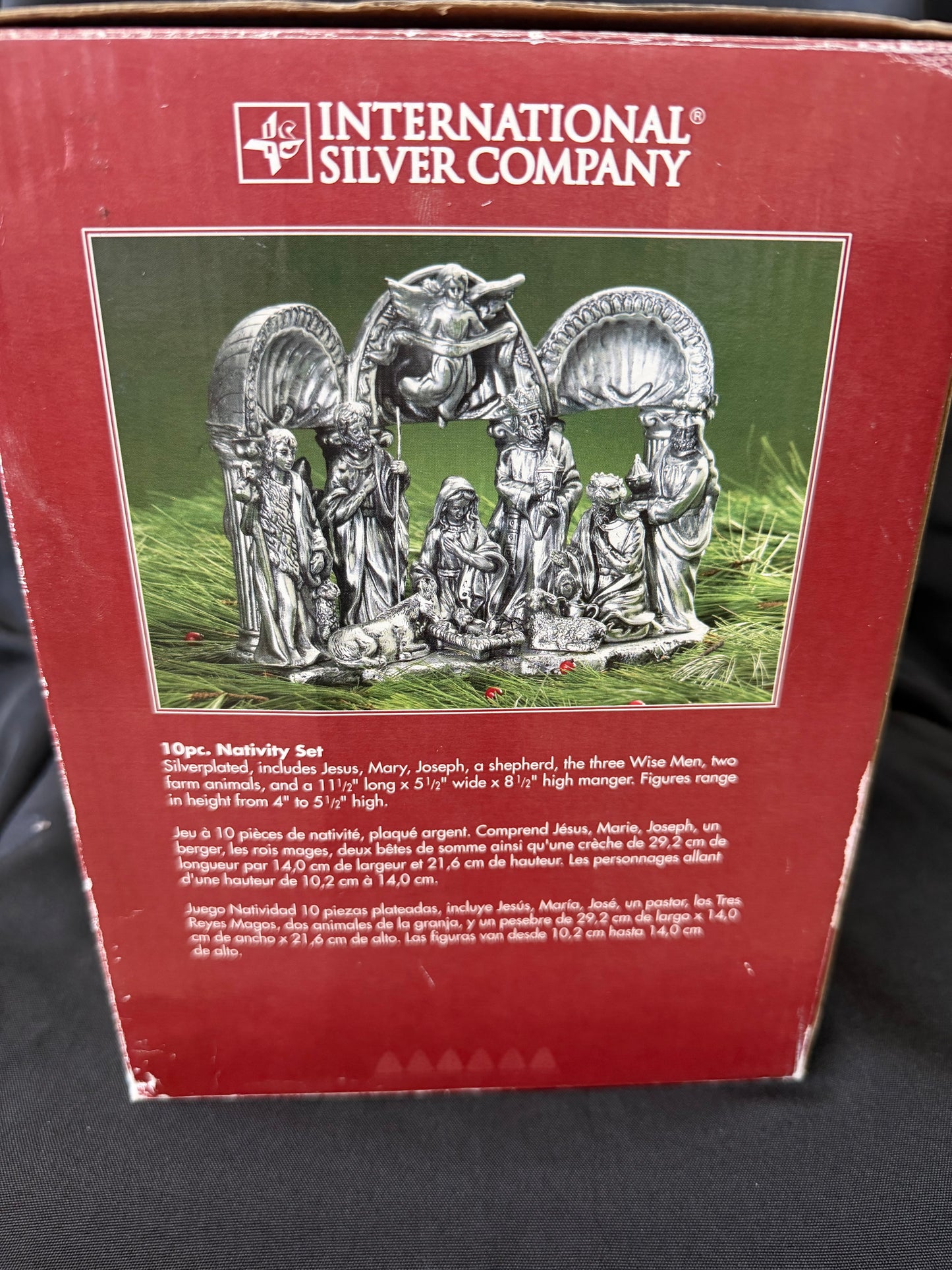 International Silver Company — Silver Plated Christmas Nativity Set (10 Pieces)