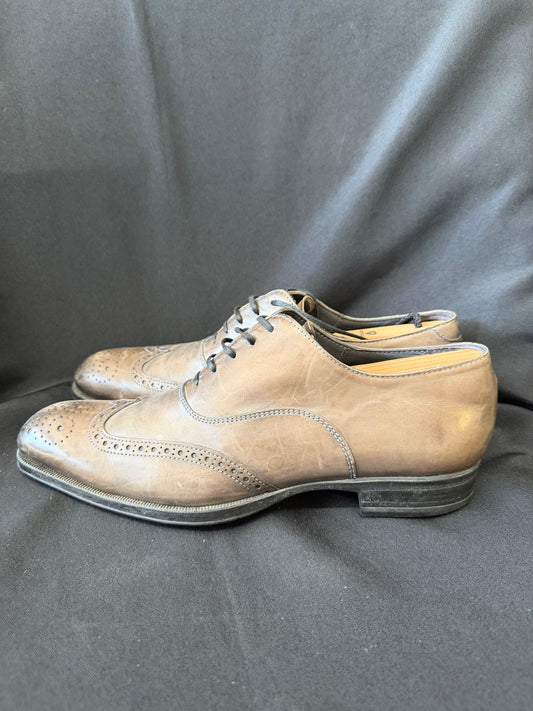 To Boot New York — Adam Derrick Oxford Wingtip in Gray/Brown Leather