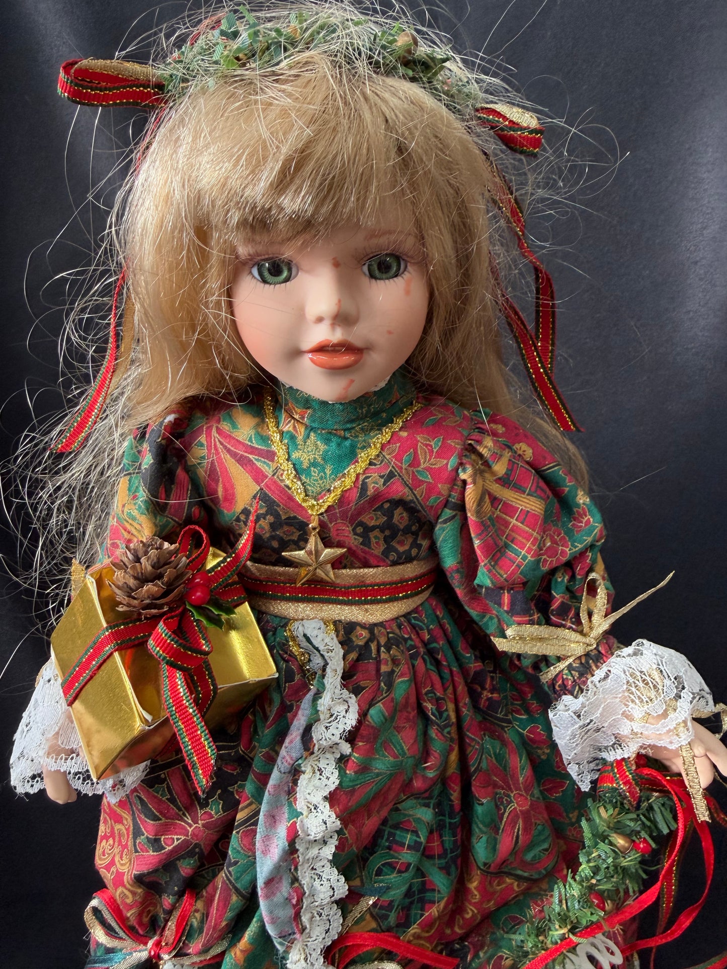 "Nicole" Heritage Christmas Doll - with Stand (16")