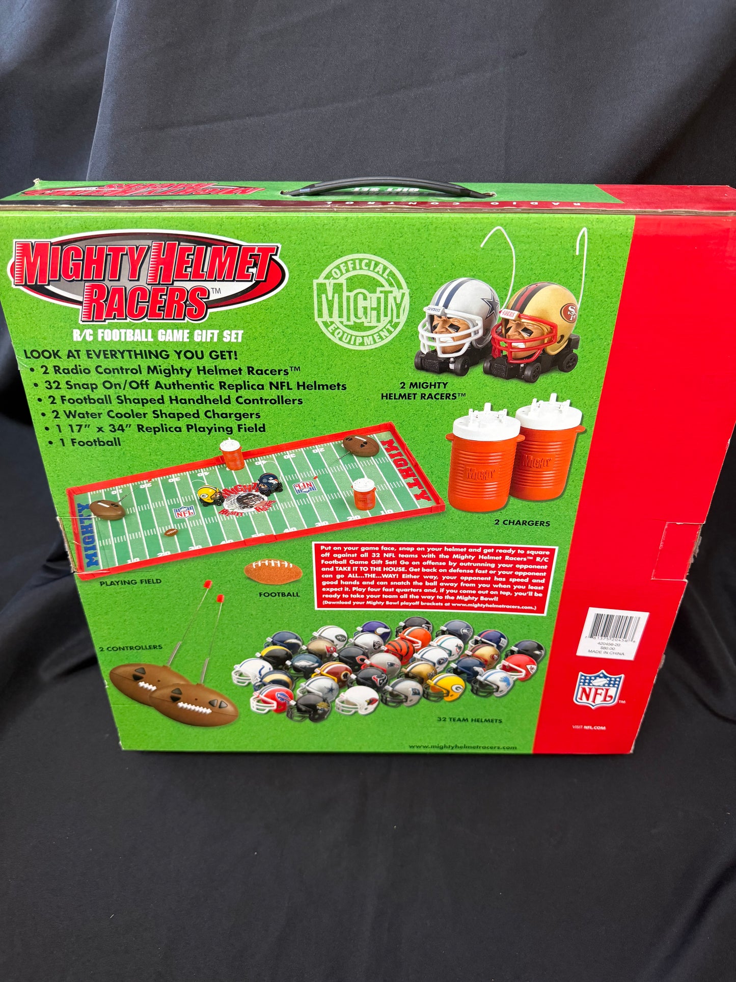 Mighty Helmet Racers — NFL R/C Football Game Gift Set (Complete)