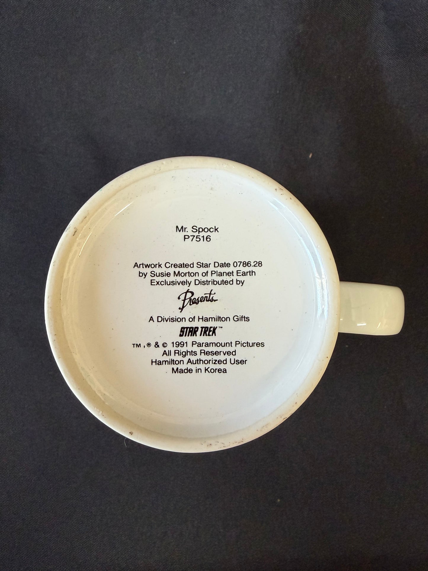 Star Trek Mr. Spock - Vintage Ceramic Mug 1991