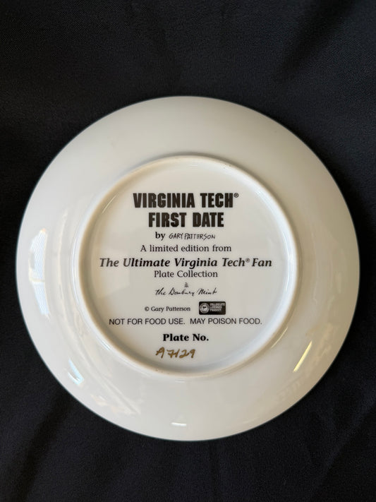 Virginia Tech "First Date" Porcelain Collectible Plate