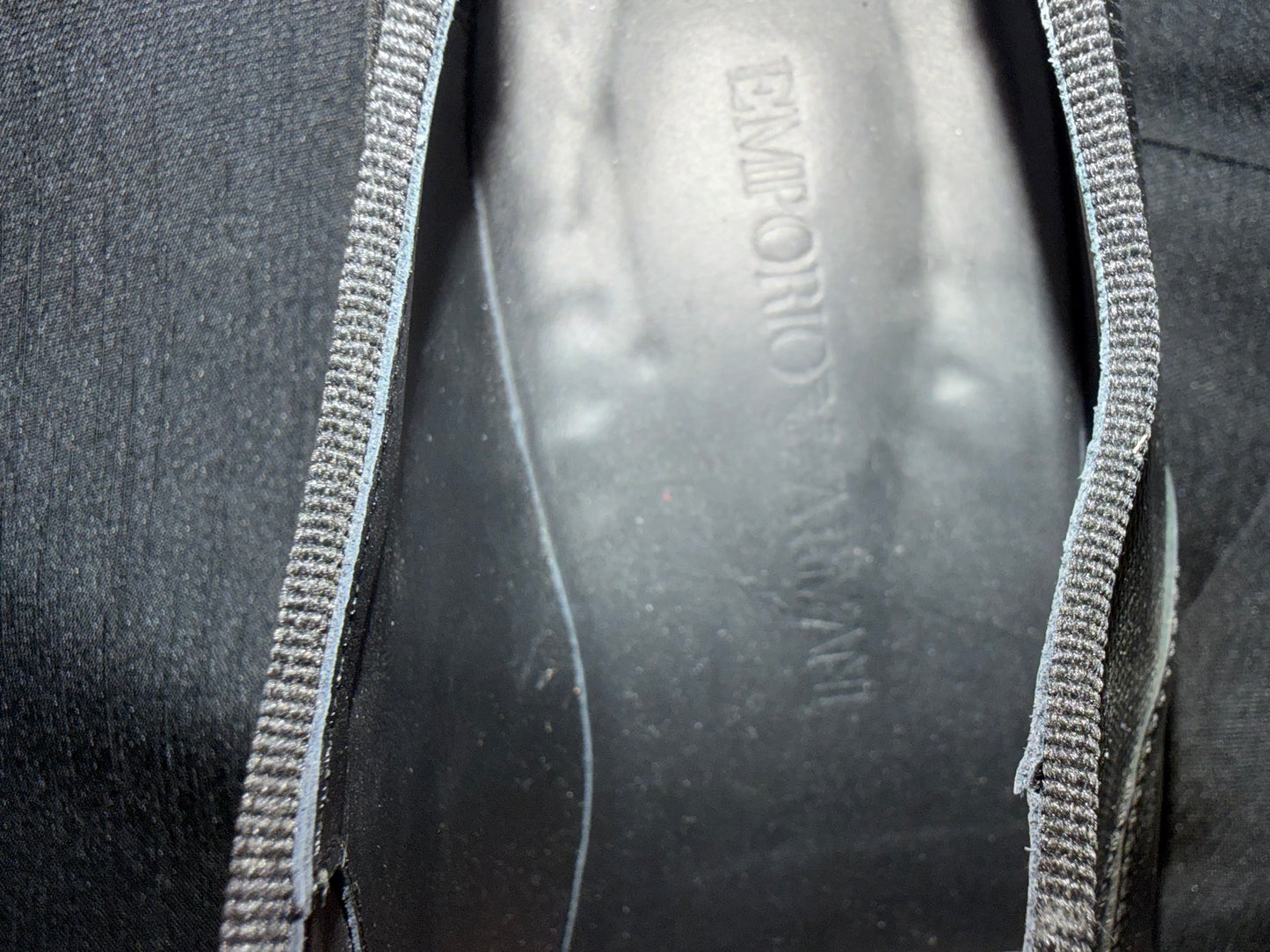 Emporio Armani Black Textured Dress Shoes (EU 7.5 / US 8-8.5)