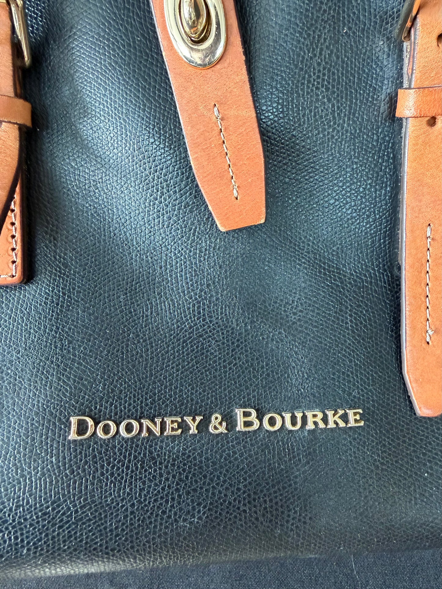 Dooney & Bourke Miller Satchel — Black Leather Double Zipper Bag