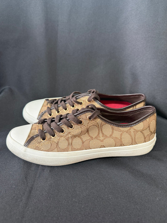 Coach Empire Khaki/Chestnut Signature Canvas Sneakers