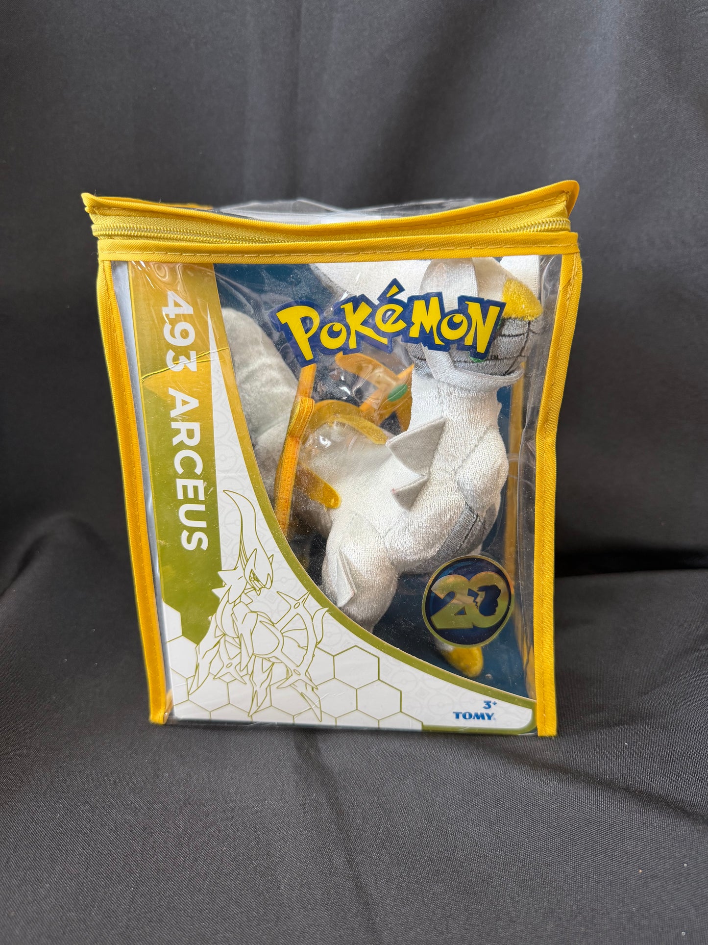 Pokémon 20th Anniversary — Arceus 8" Plush #493 (Original Packaging)