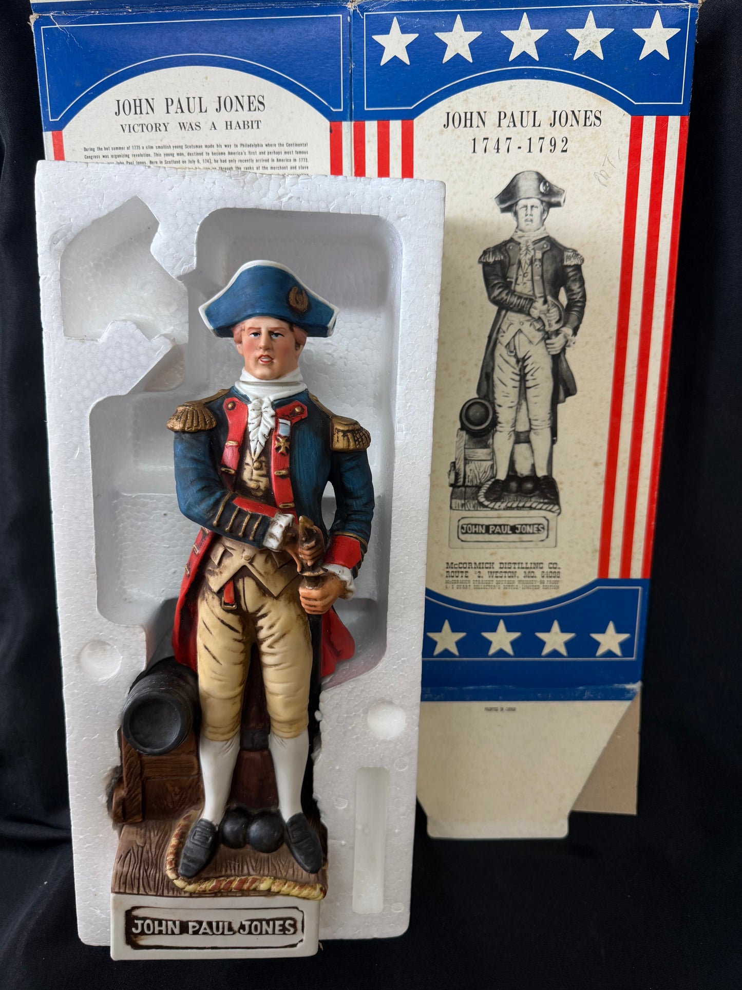 John Paul Jones 1976 McCormick Bicentennial Series Decanter
