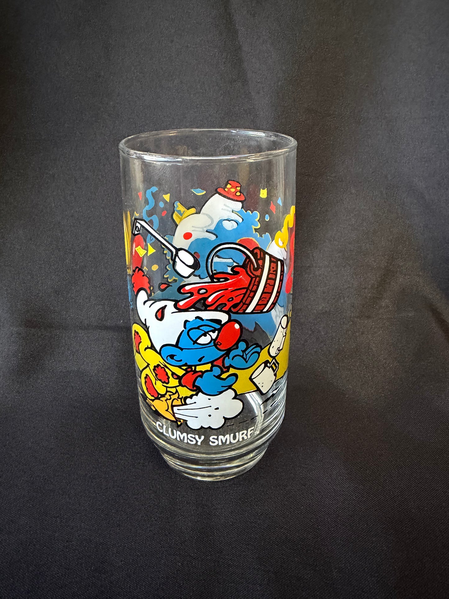 Smurfs Collectors Drinking Glass set (vintage 1983) - Wallace Berrie & Co. and Peyo