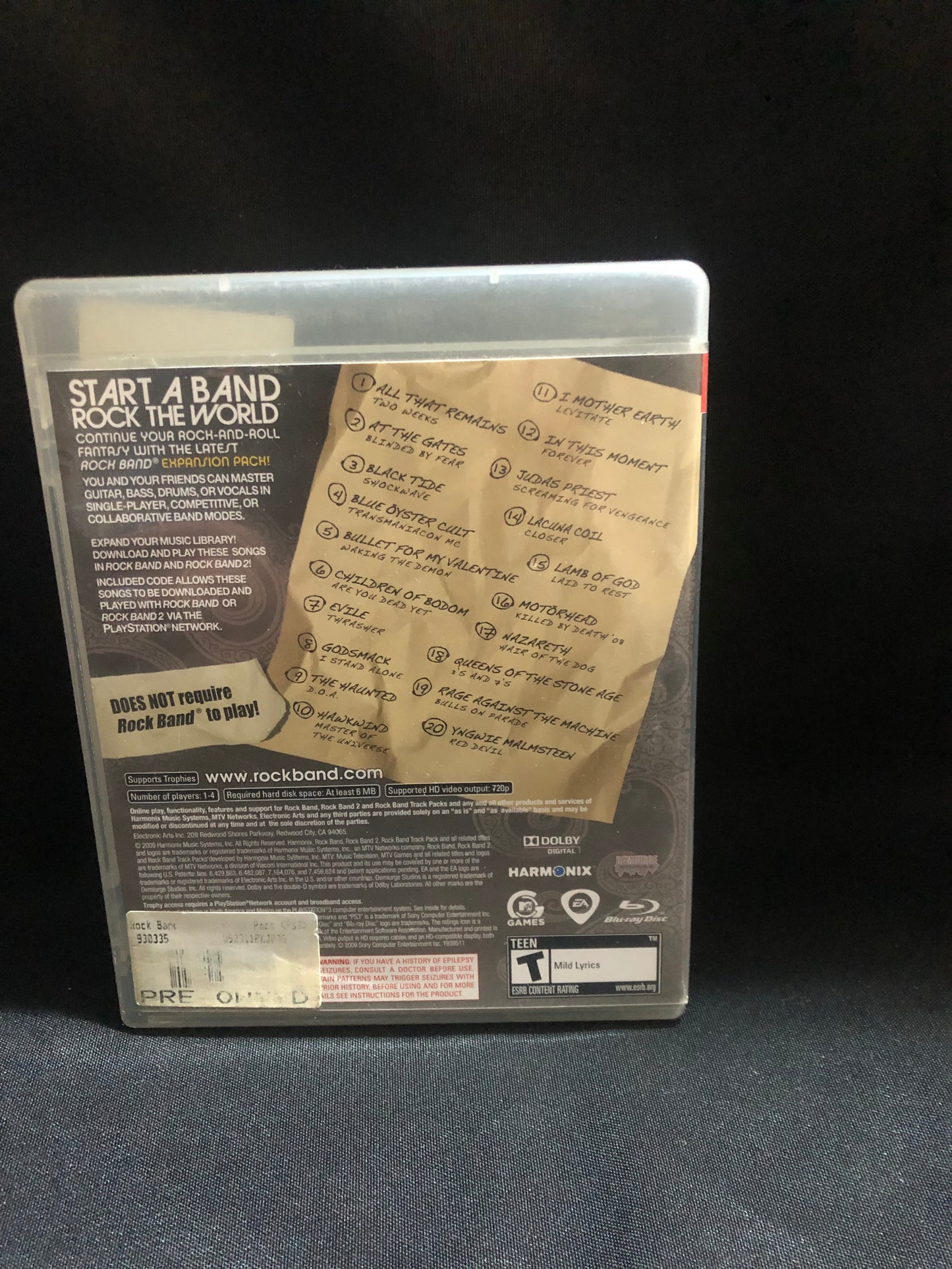 Rock Band Track Pack: Metal (PS3)