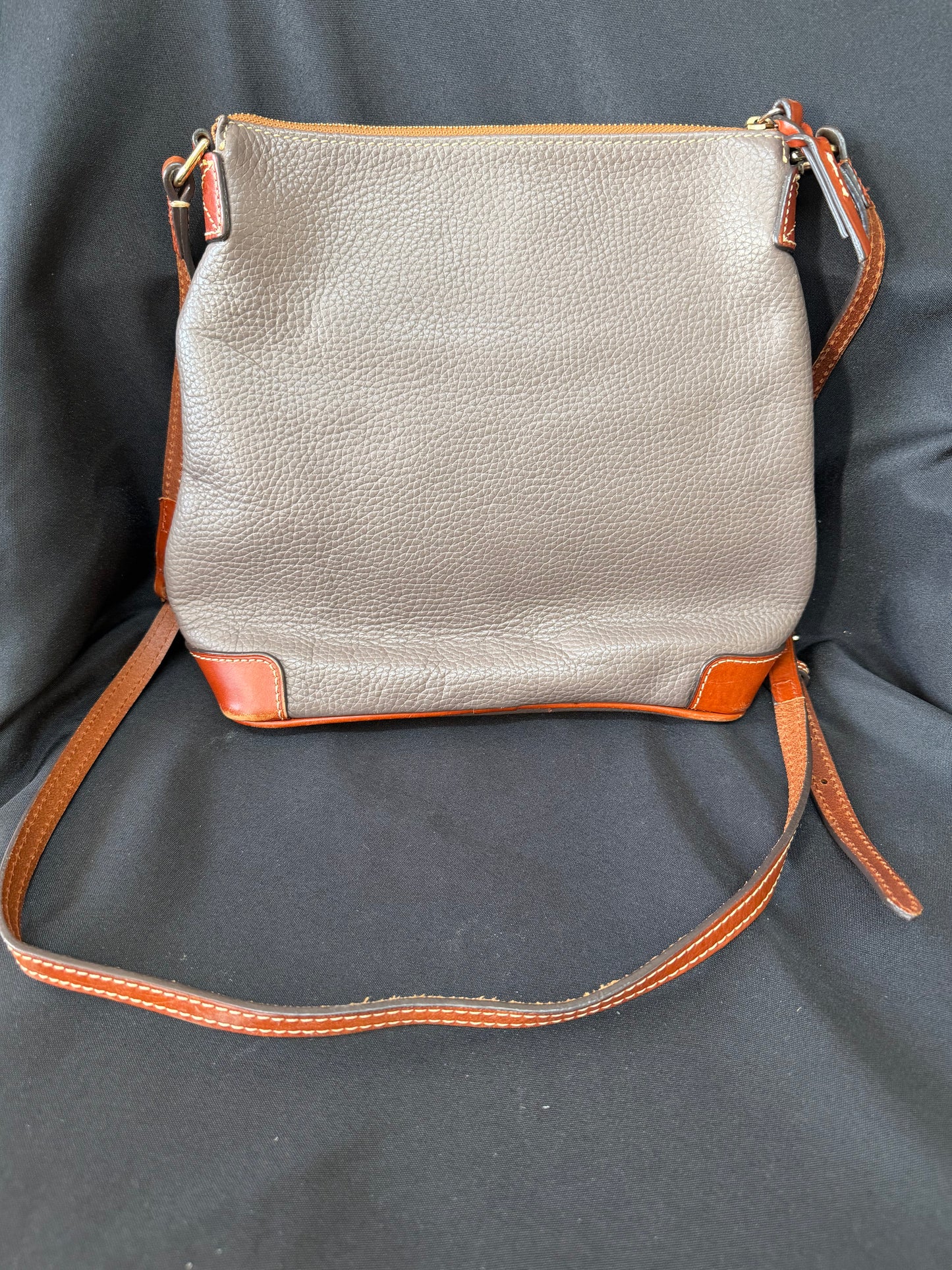 Dooney & Bourke Pebble Leather Crossbody Bag – Smoke Leather