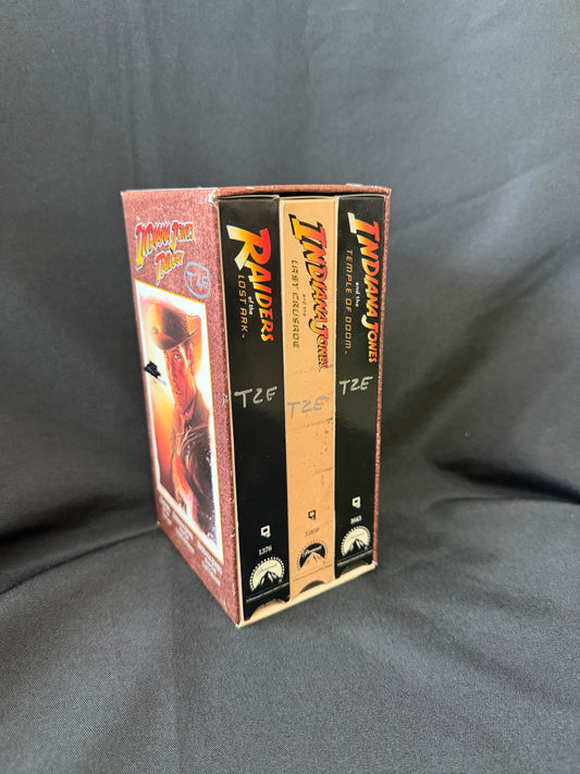 Vintage 1989 Indiana Jones Movie Trilogy — Original Paramount VHS 3-Tape Box Set
