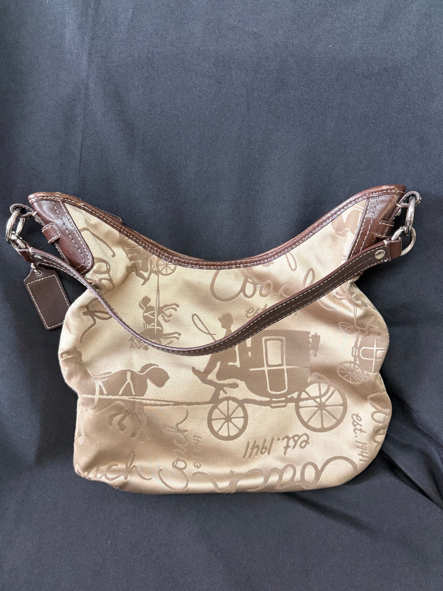 Coach Horse & Carriage Brown Shoulder Bag