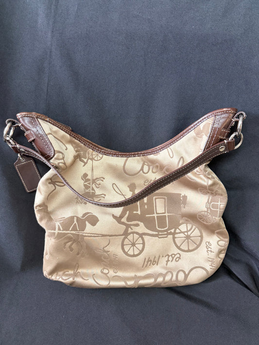 Coach Horse & Carriage Brown Shoulder Bag