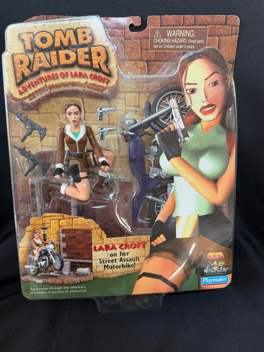 Tomb Raider Playmates Lara Croft Street Assault Motorbike Figure (1999)